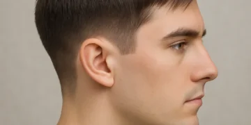 Mid Taper Fade Straight Hair